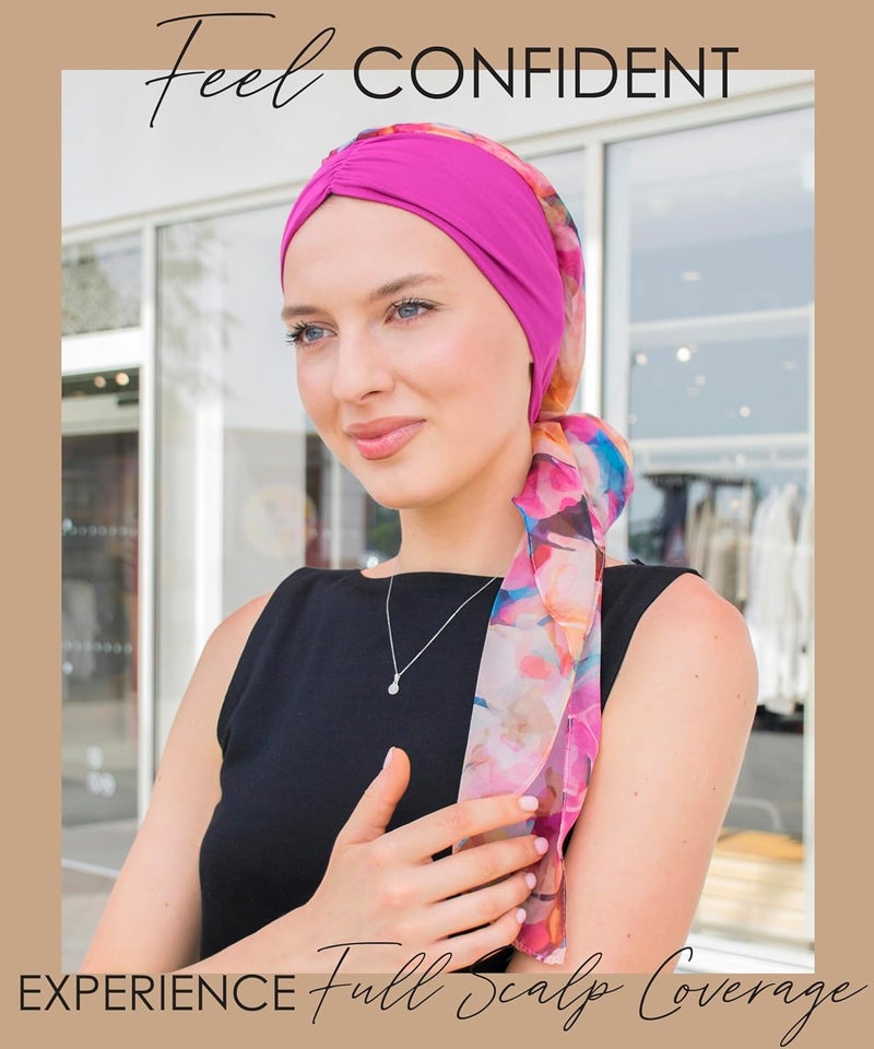 CAPLORD Head Scarf for Women Skull Cap Chemo Patients Headwear Cancer Hair Loss Scarf Headwrap Cover Hat Turban Covering Wrap - Image 2